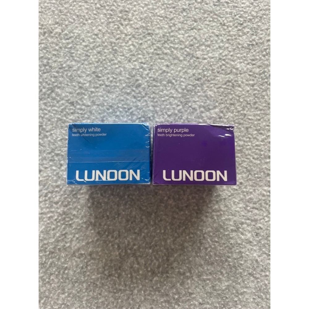 LUNOON Simply White and Simply Purple Teeth Whitening Brightening Powder Set
